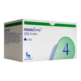 Cânulas Novofine 4 mm 0,23x0,25 mm 32 G, 100 peças