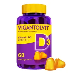 VIGANTOLVIT 2.000 UI Gomas moles de vitamina D3, 60 peças