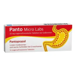 Panto Micro Labs 20 mg comprimidos com revestimento entérico para azia, 14 unidades