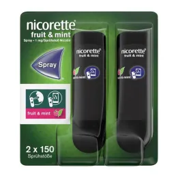 Nicorette Fruit & Spray de menta 1 mg / spray Nfc, 2 unidades