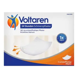 Voltaren adesivos para dor 24 horas com diclofenaco, 5 unidades