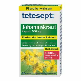 Tetesept cápsulas de erva de São João 500 mg, 60 unidades
