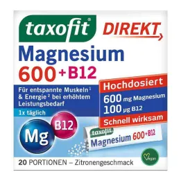 Taxofit Magnésio 600 + B12 Grânulos Diretos, 20 unid