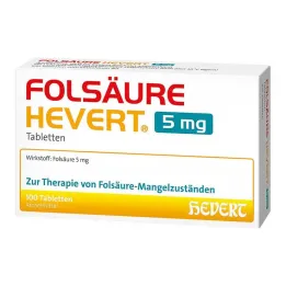 Comprimidos de ácido fólico Hevert 5 mg, 100 unidades
