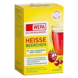 Bagas quentes Wepa + vitamina C + zinco + magnésio em pó, 10X10 g