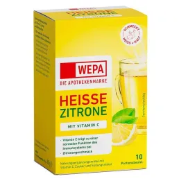 Wepa limão quente + vitamina C em pó, 10X10 g