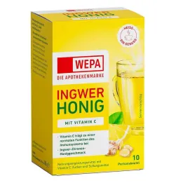 Wepa Gengibre + Mel + Vitamina C em Pó, 10X10 g