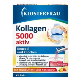 Klosterfrau Collagen 5000 bastões granulados ativos, 20 peças