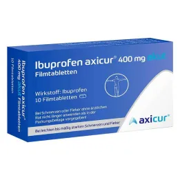 Ibuprofeno axicur® 400 mg comprimidos revestidos por película agudos, 10 unidades