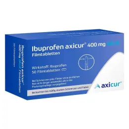 Ibuprofeno axicur® 400 mg comprimidos revestidos por película agudos, 50 unidades