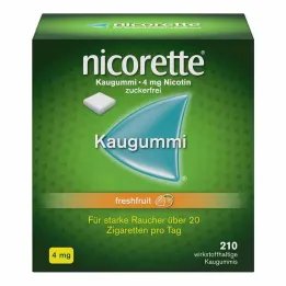 goma de mascar nicorette® fruta fresca, 4 mg de nicotina, 210 peças