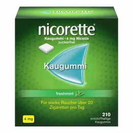 goma de mascar nicorette® hortelã fresca, 4 mg de nicotina, 210 peças
