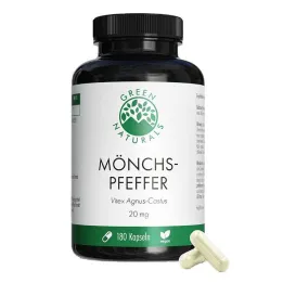 Green Naturals Monks pepper 20 mg cápsulas em altas doses, 180 peças