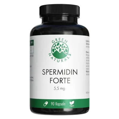 Green Naturals Spermidine Forte 5,5 mg cápsulas veganas, 90 unidades Green Naturals Spermidine Forte 5,5 mg cápsulas veganas, 90 unidades