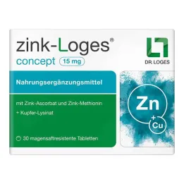 Conceito Zinc-Loges 15 mg comprimidos gastrorresistentes, 30 unid