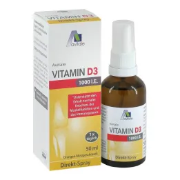 Vitamina D3 1000 UI spray direto, 50 ml