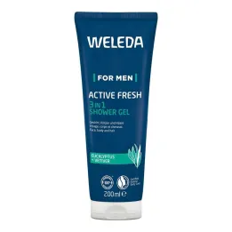 Weleda for Men Gel de banho Active Fresh 3 em 1, 200 ml