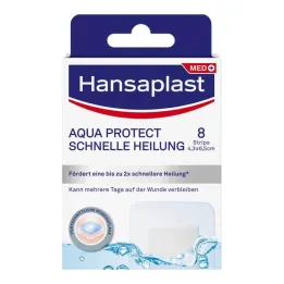 Hansaplast Aqua Protect emplastros, cura rápida, 8 peças