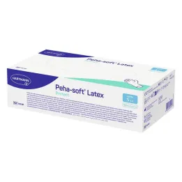 Peha-Soft Latex protege luvas de exame descartáveis não estéreis pf S, 100 un