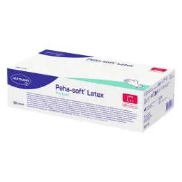 Peha-Soft Latex protege luvas de exame descartáveis não estéreis pf L, 100 un