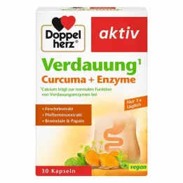 Doppelherz Digestão Curcuma + Cápsulas Enzimáticas, 30 unid