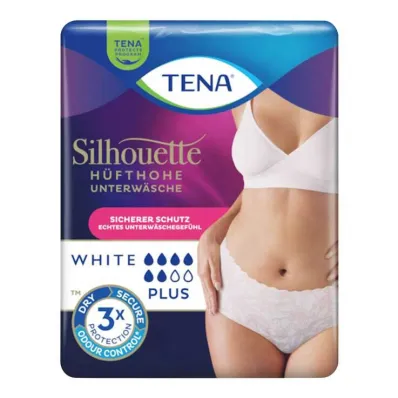 Calças para incontinência Tena Silhouette Plus L brancas, 10 unidades Calças para incontinência Tena Silhouette Plus L brancas, 10 unidades