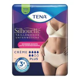 Calças para incontinência em creme Tena Silhouette Plus M, 9 peças