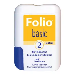 Folio 2 comprimidos revestidos por película básicos sem iodo, 90 unidades