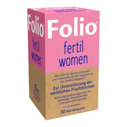 Folio fertil cápsulas moles para mulheres, 30 unidades