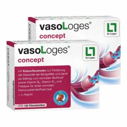 Comprimidos revestidos por película conceito Vasologes, 240 unidades