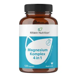 Cápsulas veganas de alta dose de complexo de magnésio 4 em 1, 120 peças