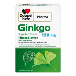 Ginkgo DoppelherzPharma 120 mg comprimidos revestidos por película, 120 unidades