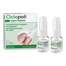 Ciclopoli contra fungos nas unhas, 2X6,6 ml