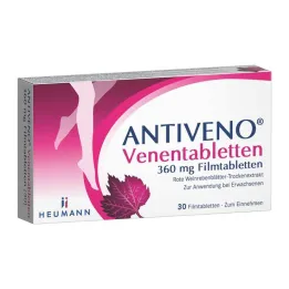 ANTIVENO Comprimidos venosos comprimidos revestidos por película de 360 mg, 30 unidades