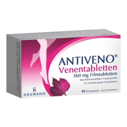 ANTIVENO Comprimidos venosos comprimidos revestidos por película de 360 mg, 90 unidades
