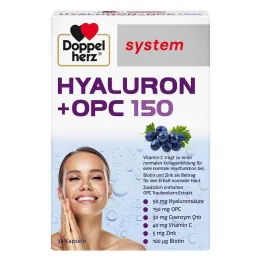 Cápsulas do sistema Doppelherz Hyaluron + OPC , 30 unidades