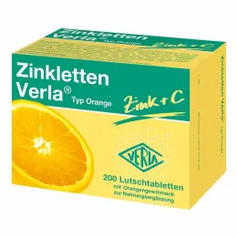 Pastilhas Zinkletten Verla Laranja, 200 unidades