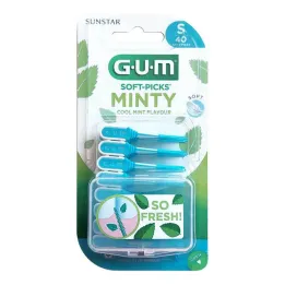 GUM Palhetas suaves Minty pequenas, 40 unid