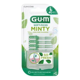 GUM Palhetas mentoladas grandes, 40 unidades