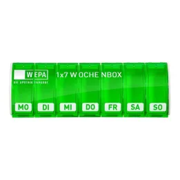 Caixa semanal Wepa 1x7 UV-proteção + verde, 1 un