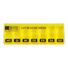 Caixa semanal Wepa 1x7 UV-proteção + amarelo, 1 un