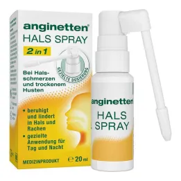 Spray para garganta anginette 2 em 1 adultos, 20 ml