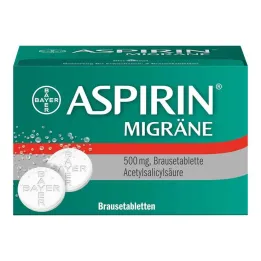 Comprimidos efervescentes de aspirina para enxaqueca, 2x10 unidades