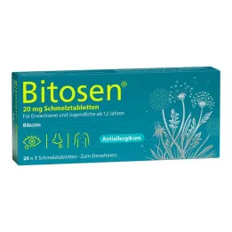Bitosen 20 mg comprimidos orodispersíveis, 20 unidades