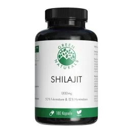 Green Naturals Shilajit 1300 mg cápsulas veganas em altas doses, 180 peças