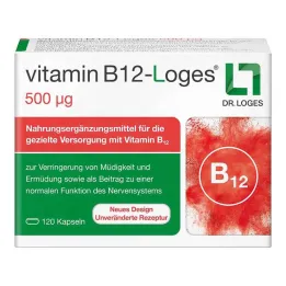 Vitamina B12-Loges cápsulas de 500 µg, 120 peças