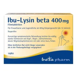 Comprimidos revestidos por película de ibu-lisina beta 400 mg, 10 unidades