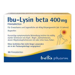 Comprimidos revestidos por película de ibu-lisina beta 400 mg, 20 unidades