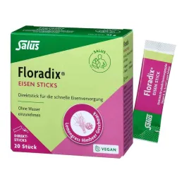 Floradix Varas de Ferro em Pó Salus, 20 unidades