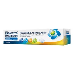 Biolectra Magnésio 250 mg Músculos & Ossos Comprimidos mastigáveis ativos, 30 unidades